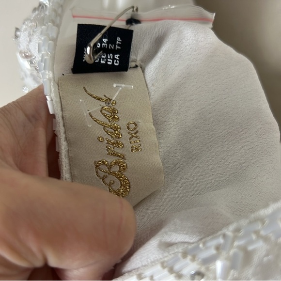 RIXO Ronan Mini Dress Squiggle Sequin Ivory - Picture 11 of 13